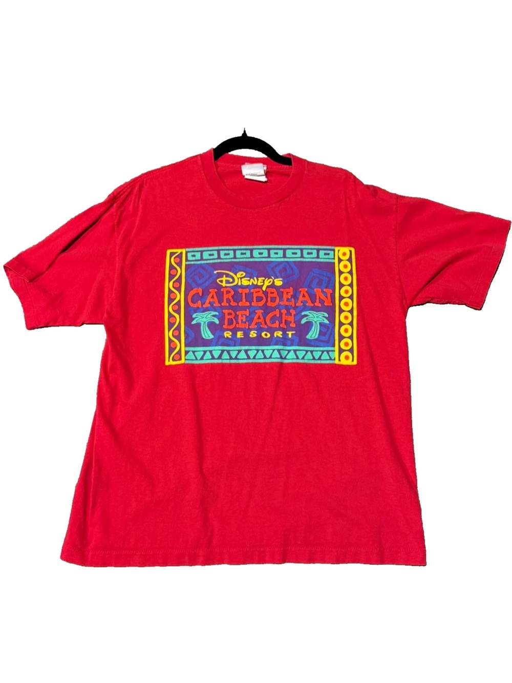 Vintage Disney's Caribbean Beach Resort T-Shirt XL Red